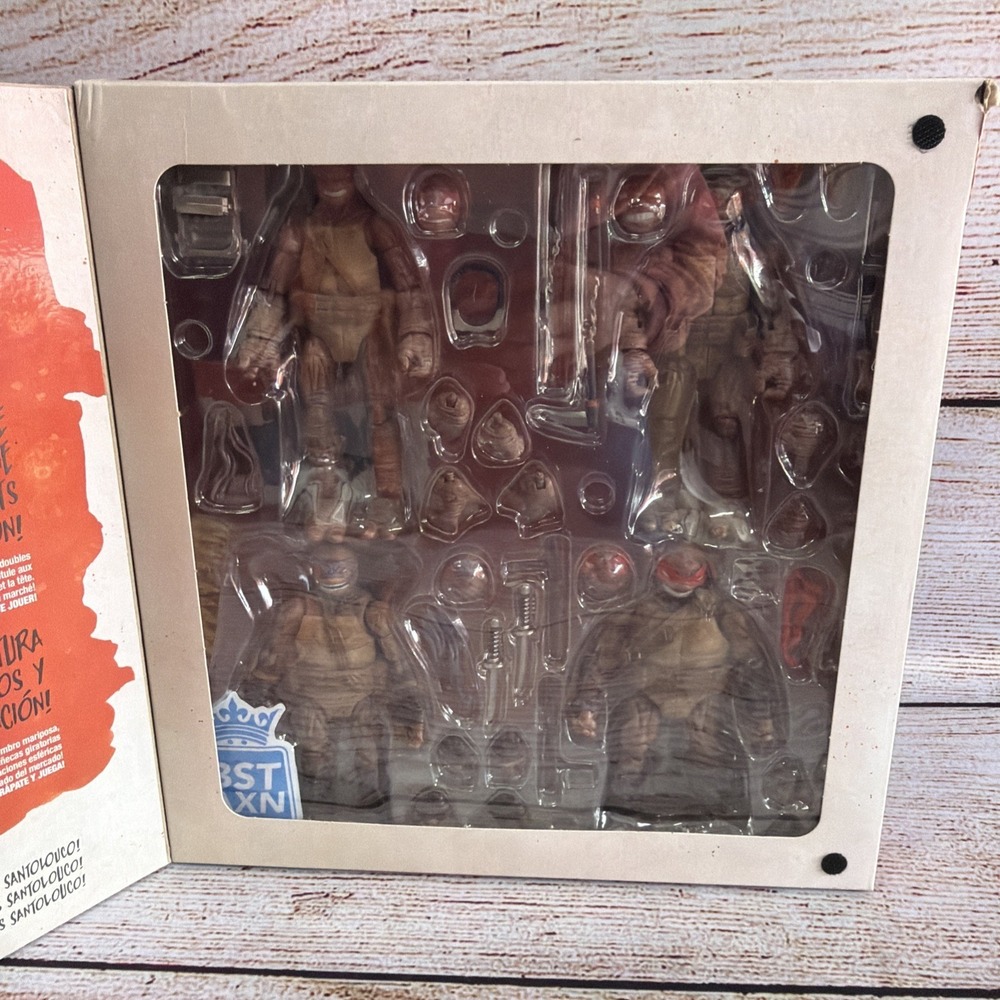 New The Loyal Subjects BST AXN Teenage Mutant Ninja Turtles 4 Pack Damaged Box - Picture 2 of 4